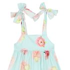 فستان بنات بفيونكة باللون الأزرق, 1, hi-res