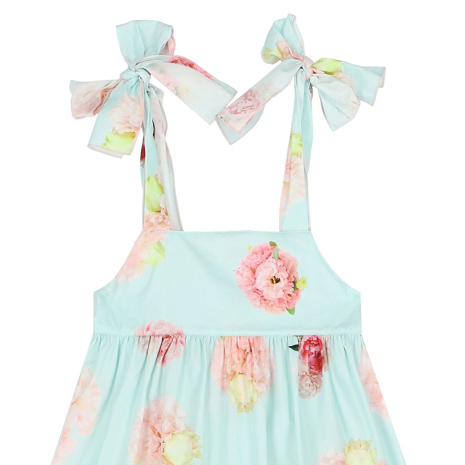 فستان بنات بفيونكة باللون الأزرق, 1, hi-res image number null