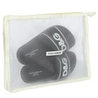 Black Leather Logo Sliders, 1, hi-res