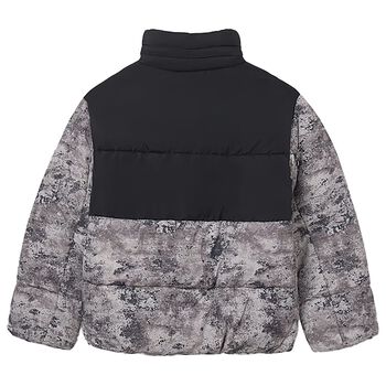 Boys Black & Grey Padded Jacket 