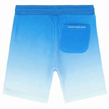 Boys Blue & White Logo Shorts