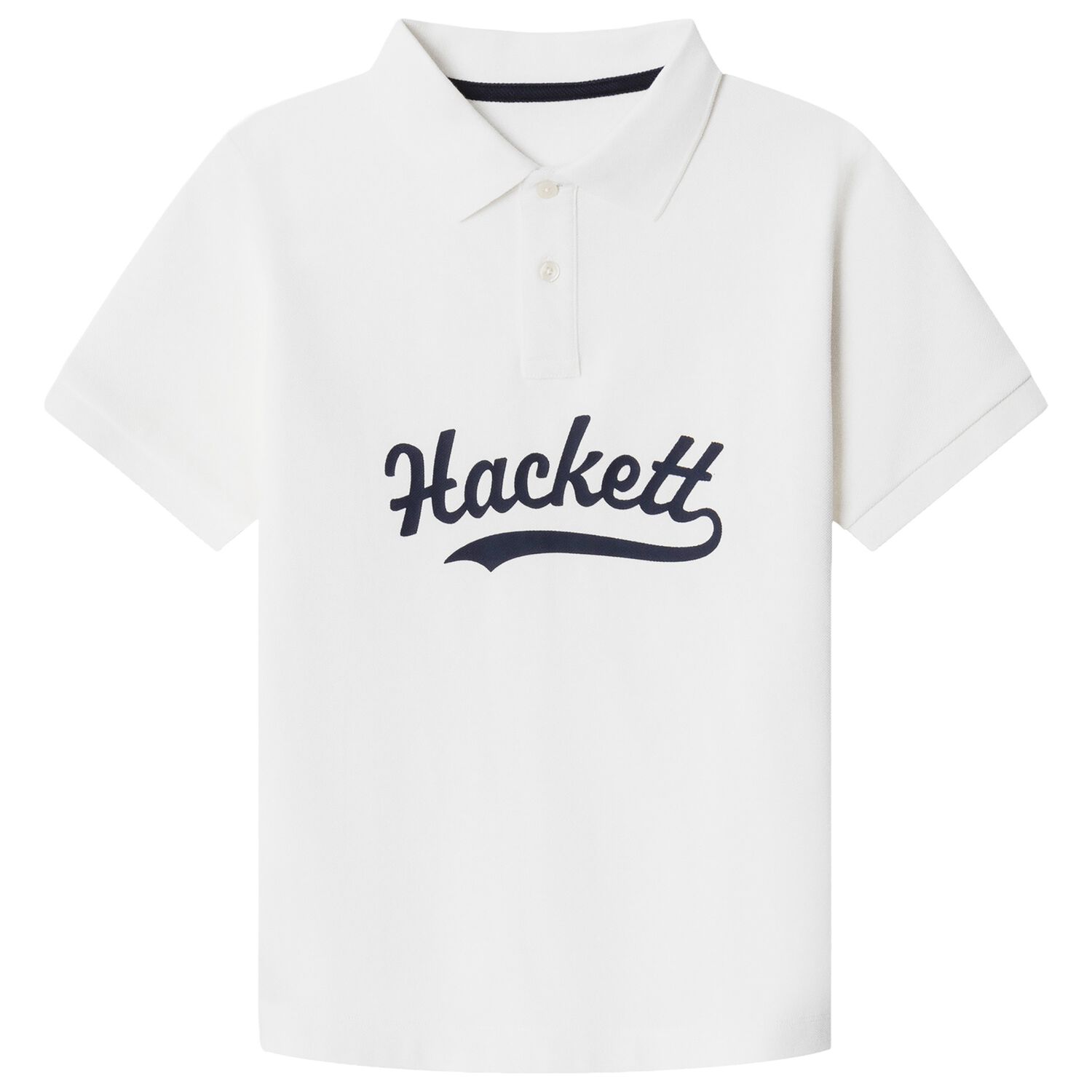 Boys White Logo Polo Shirt , 2, hi-res