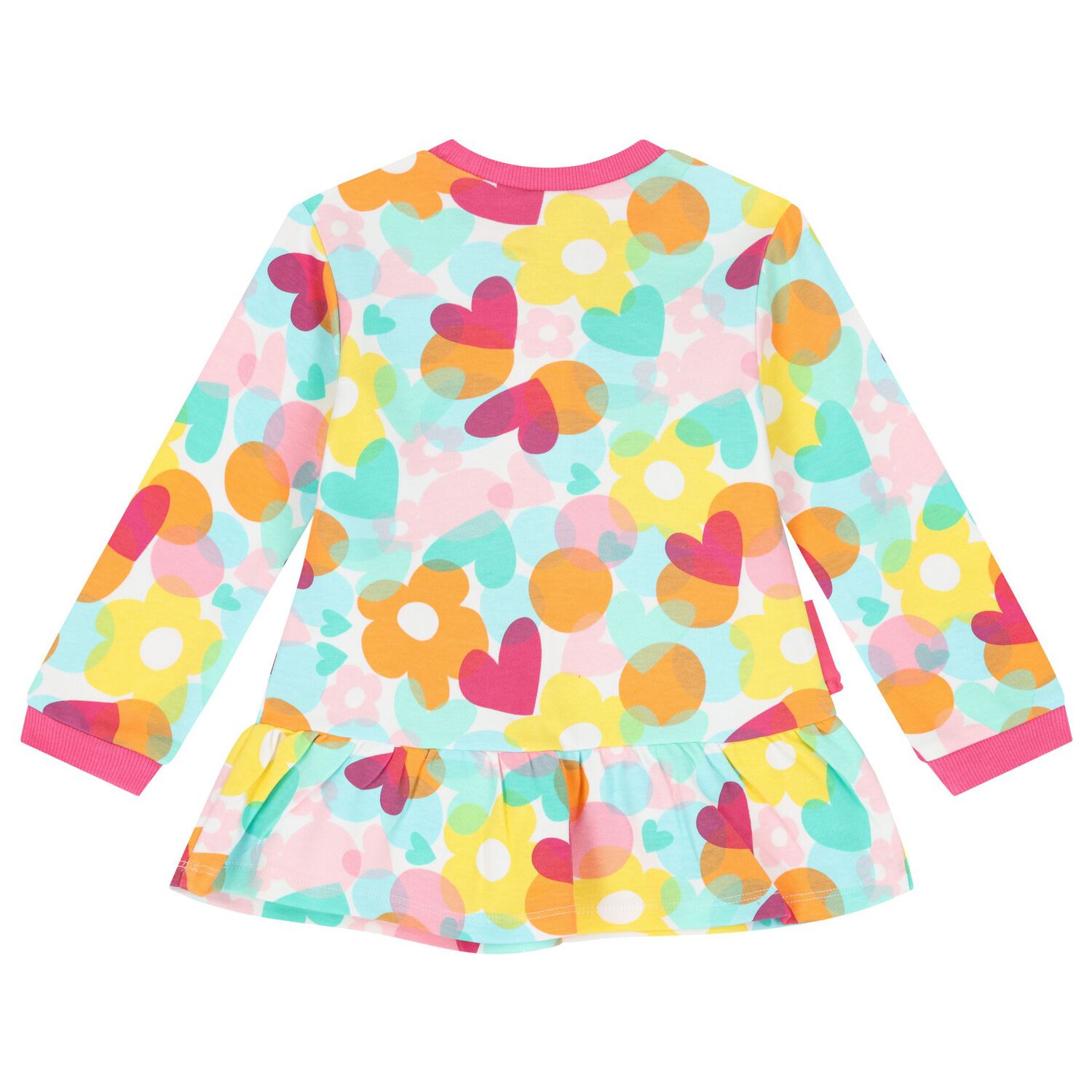 طقم بنات ليغنز بطبعة القلب باللون الوردي والأبيض, 1, hi-res image number null