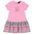 Younger Girls Pink Logo Bag Dress, 1, hi-res