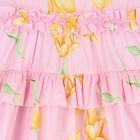 فستان بنات بطبعة الزهور باللون الوردي, 1, hi-res