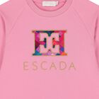 فستان بنات بالشعار باللون الوردي , 1, hi-res