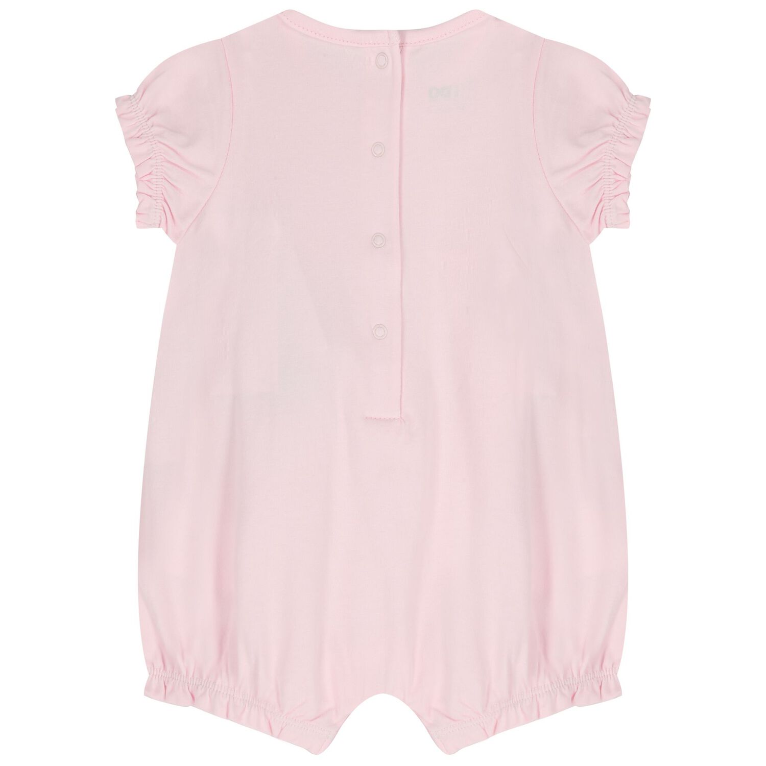 طقم رومبير زهري وأبيض مزين بالزهور للفتيات الصغيرات, 1, hi-res