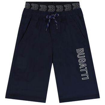 Boys Navy Logo Shorts