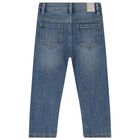 Younger Boys Blue Denim Jeans, 1, hi-res