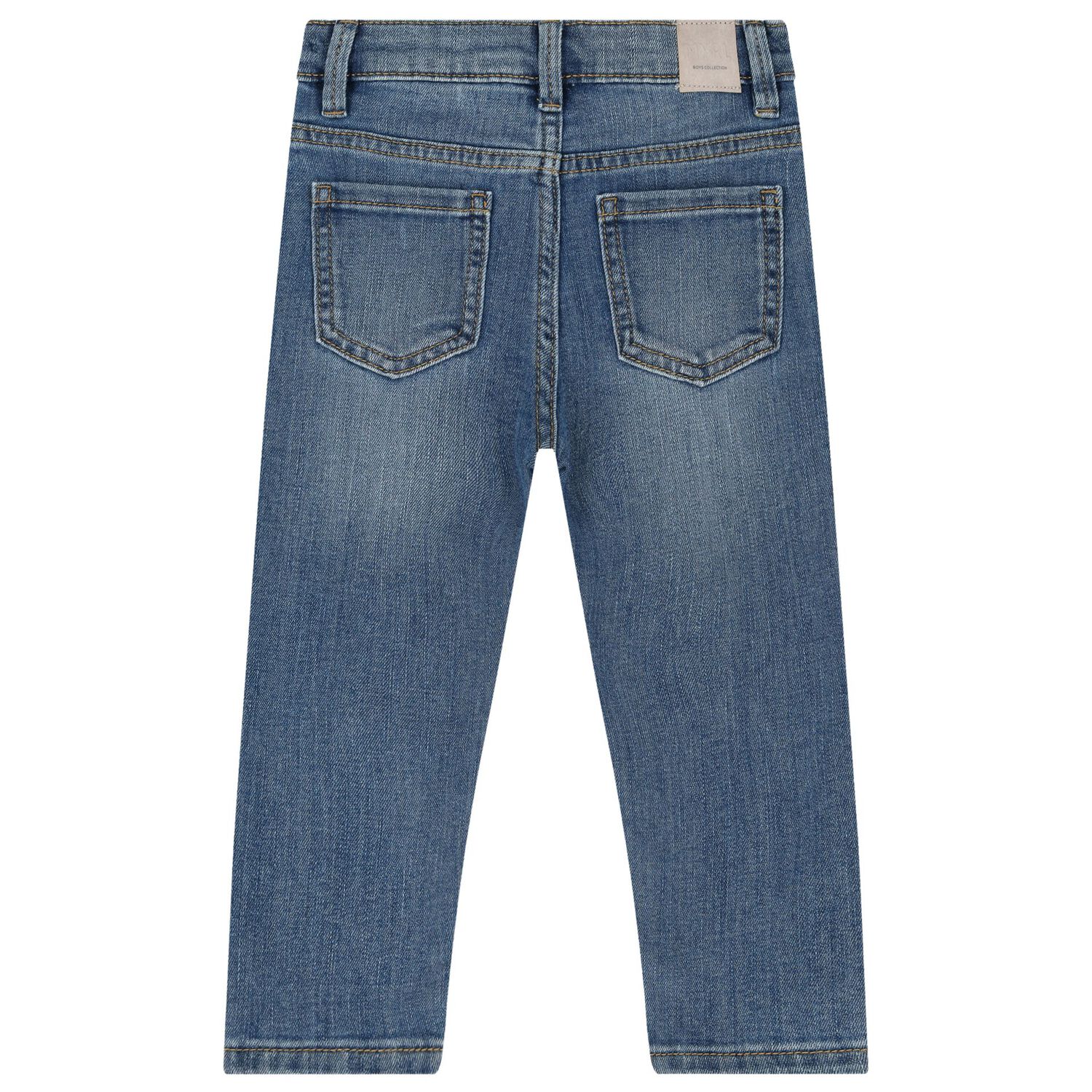 Younger Boys Blue Denim Jeans, 1, hi-res