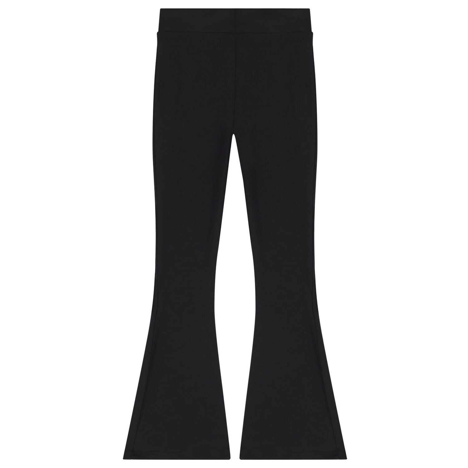 Girls Black Crystal Embellished Diamant&eacute; Logo & Flared Leggings Set, 1, hi-res
