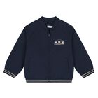 Younger Boys Navy Blue & Beige Tiger Tracksuit Set ( 3 Piece ), 2, hi-res