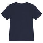 Boys Navy Blue Logo T-Shirt, 1, hi-res