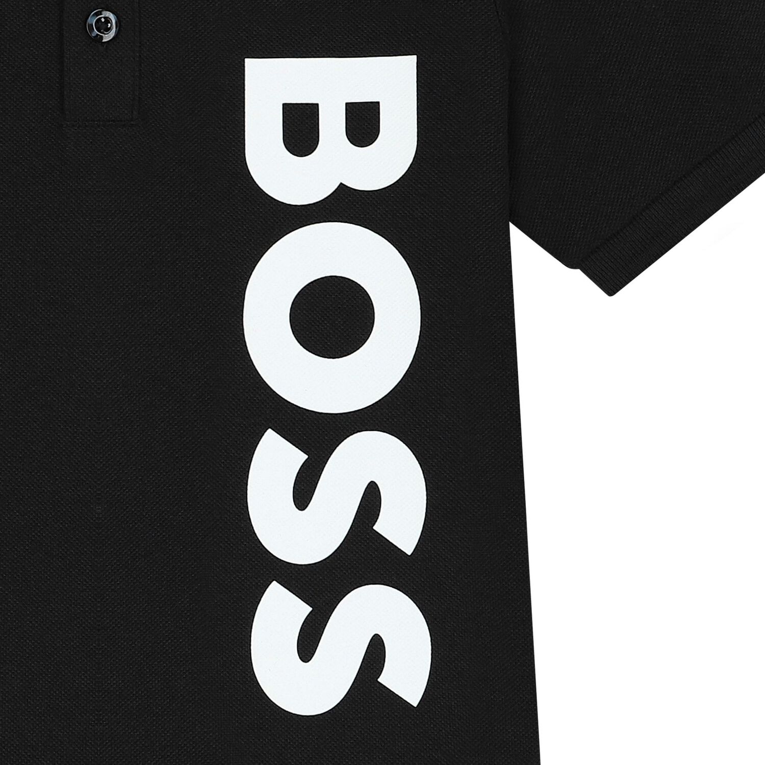 Boys Black Logo Polo Shirt, 2, hi-res image number null