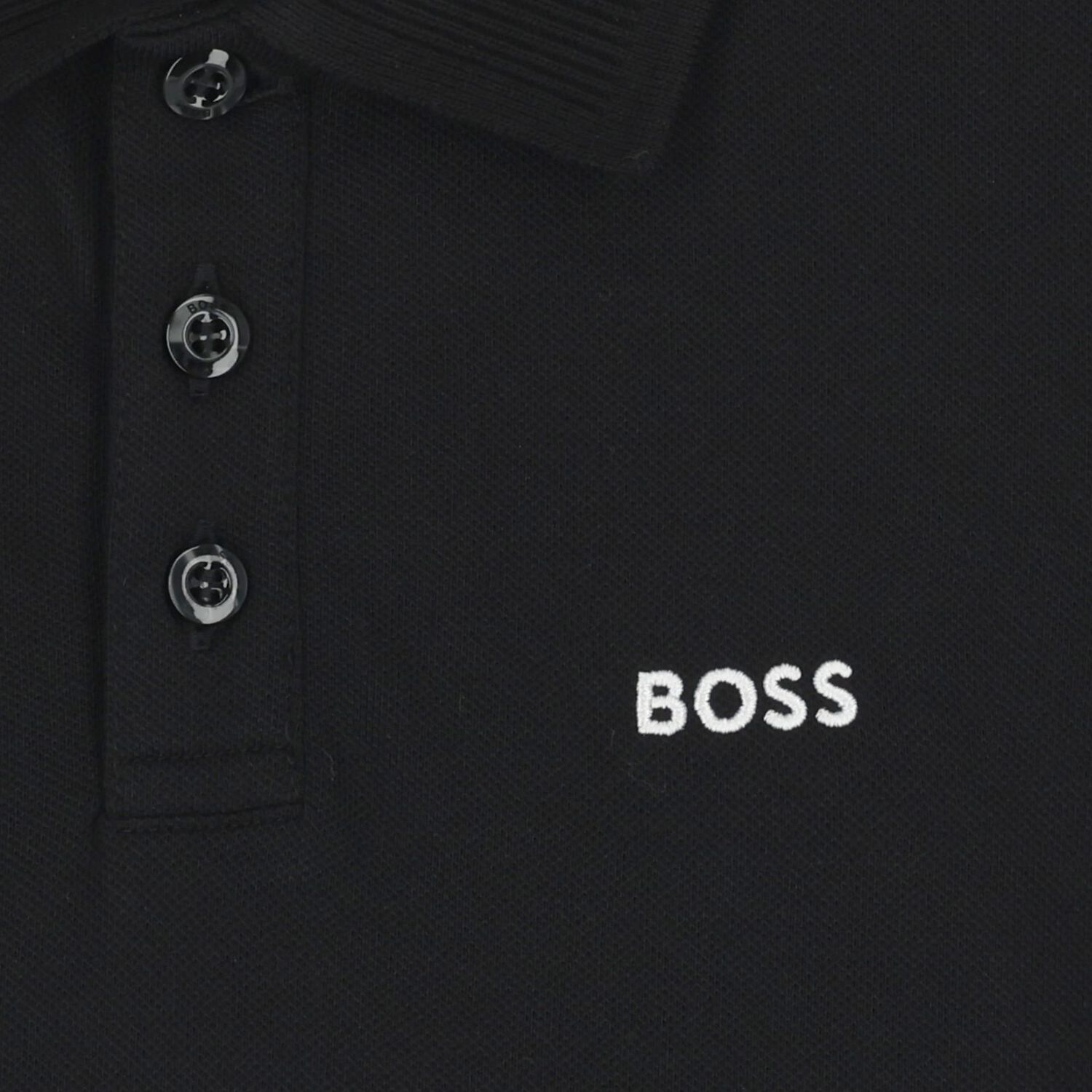 Boys Mini-Me Black Logo Polo Shirt, 2, hi-res