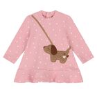 Younger Girls Pink Dress, 1, hi-res