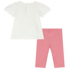 طقم ليغنز بنات باللون الأبيض والوردي, 2, hi-res