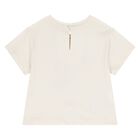 Younger Girls Ivory & Purple Shorts Set, 1, hi-res