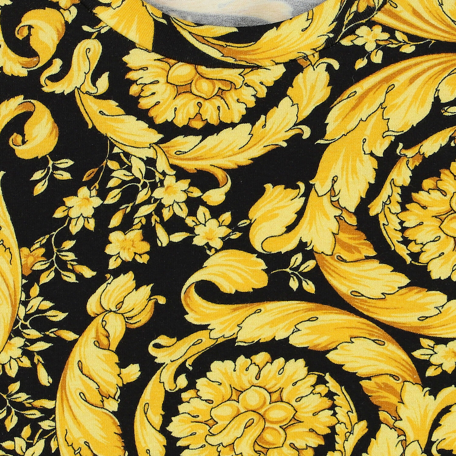 Boys Black & Gold Barocco T-Shirt, 1, hi-res