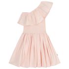 Girls Pink Ruffled Dress, 5, hi-res