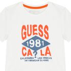 تيشيرت أولاد بالشعار باللون الأبيض, 1, hi-res