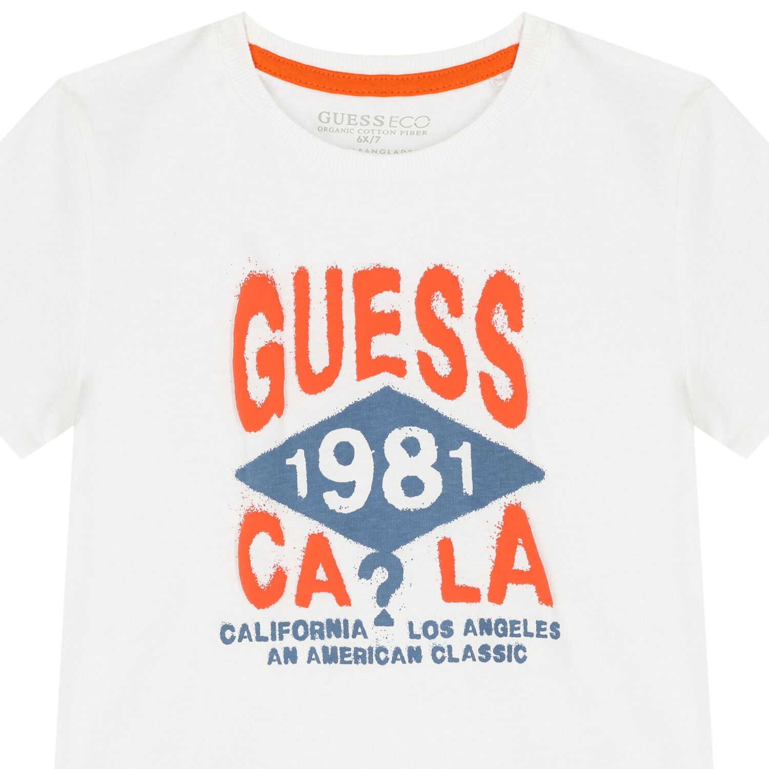 تيشيرت أولاد بالشعار باللون الأبيض, 1, hi-res