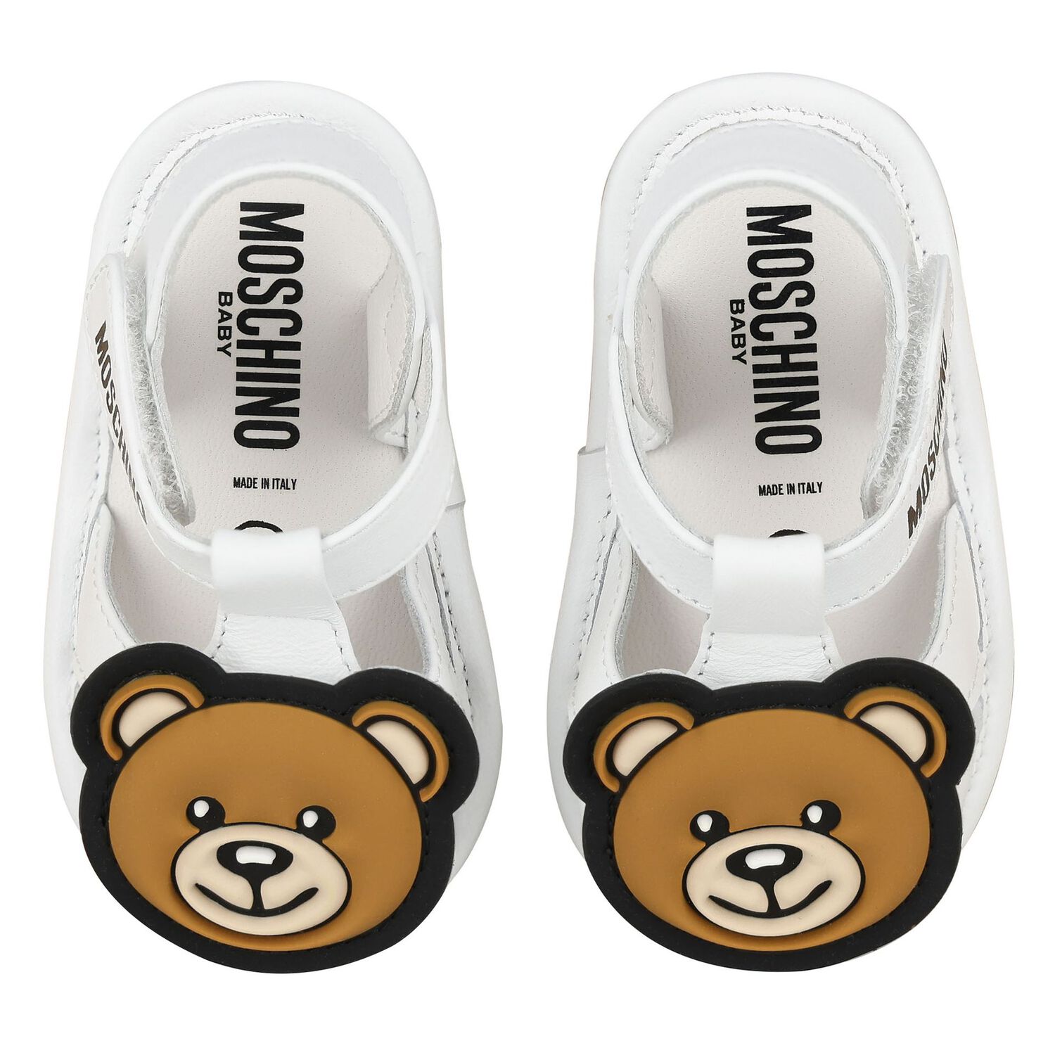 White Teddy Bear Baby Sandals, 1, hi-res image number null