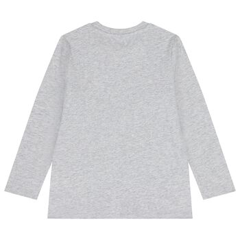 Boys Grey Squirrel Long Sleeve Top