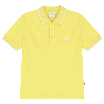 Boys Yellow Logo Polo Shirt