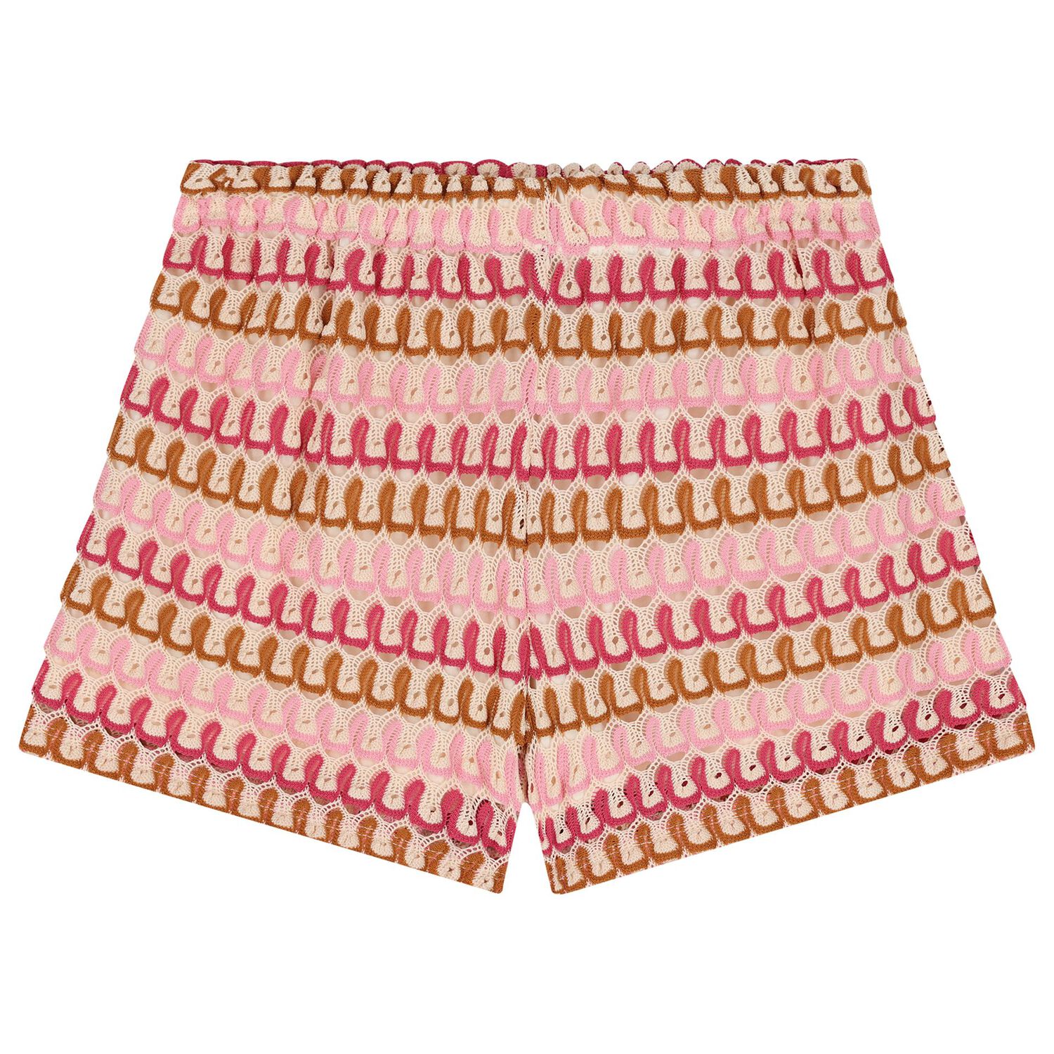 Girls Multi-Coloured Knitted Shorts Set, 2, hi-res