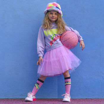 Girls Purple & Pink Tulle Dress