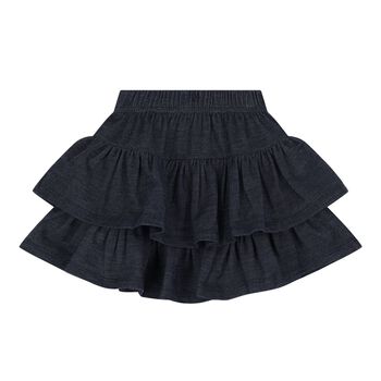 Baby Ivory & Blue Skirt Set