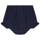 طقم بلوزة أطفال باللون الكحلي والأبيض للبنات , 1, hi-res