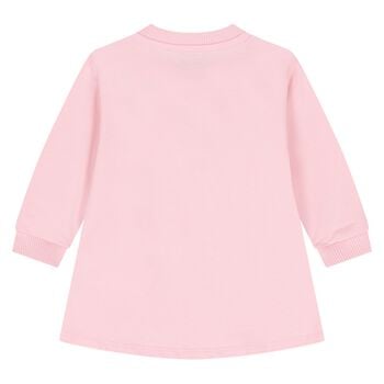 Younger Girls Pink Teddy Bear Logo Dress