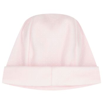 قبعة بنقاط وردية للبنات الصغار