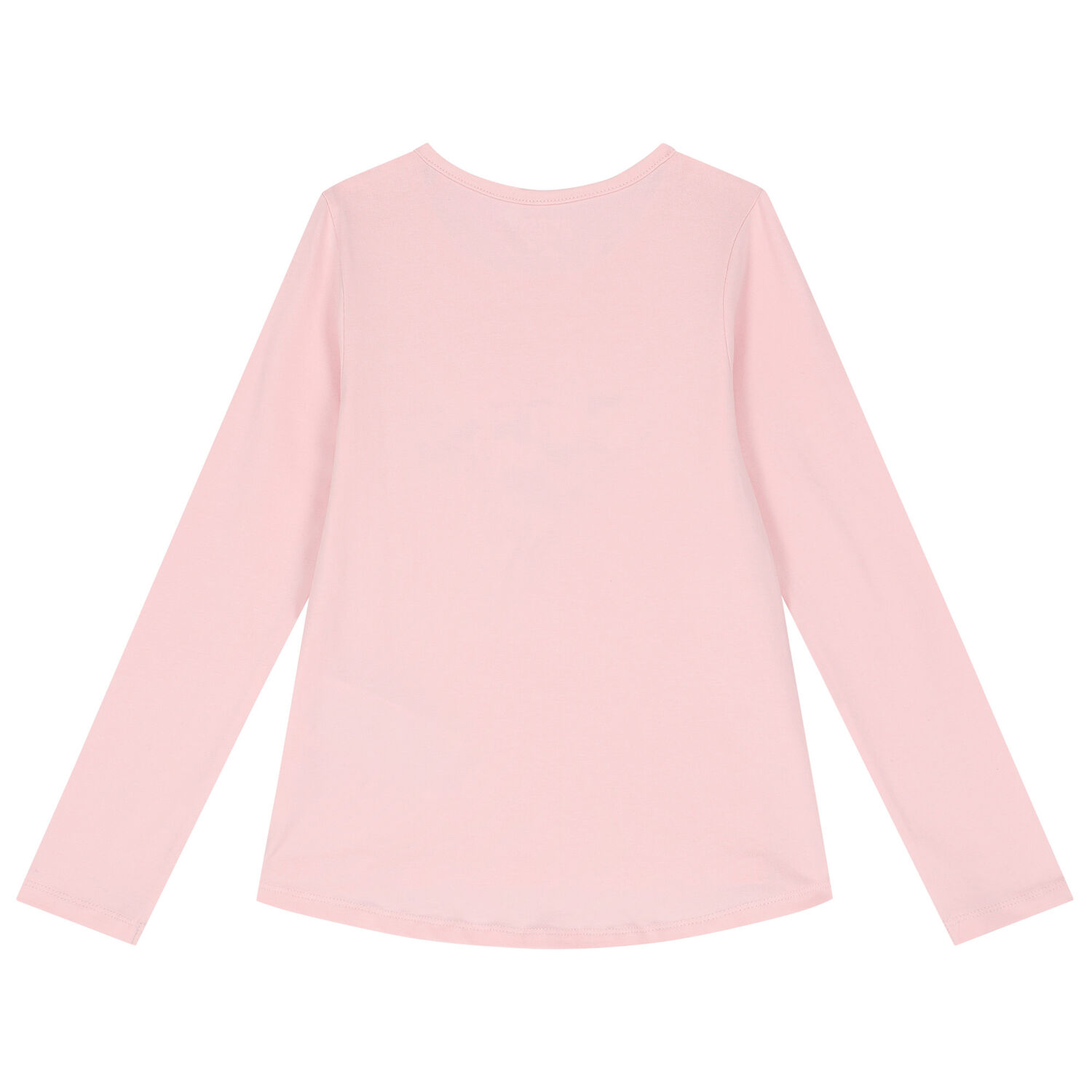 Girls Pink Embellished Logo Long Sleeve Top, 2, hi-res