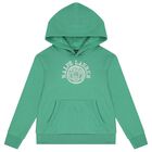 Boys Green Jersey Varsity Logo Hoodie, 1, hi-res