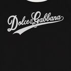 تيشيرت بالشعار باللون الأسود للبنات , 1, hi-res