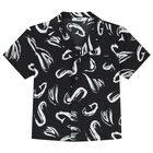 Boys Black Logo Shirt, 2, hi-res