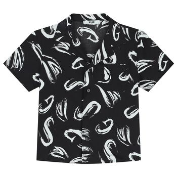 Boys Black Logo Shirt