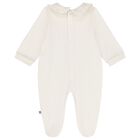 Baby Girls Ivory Logo Babygrow, 1, hi-res