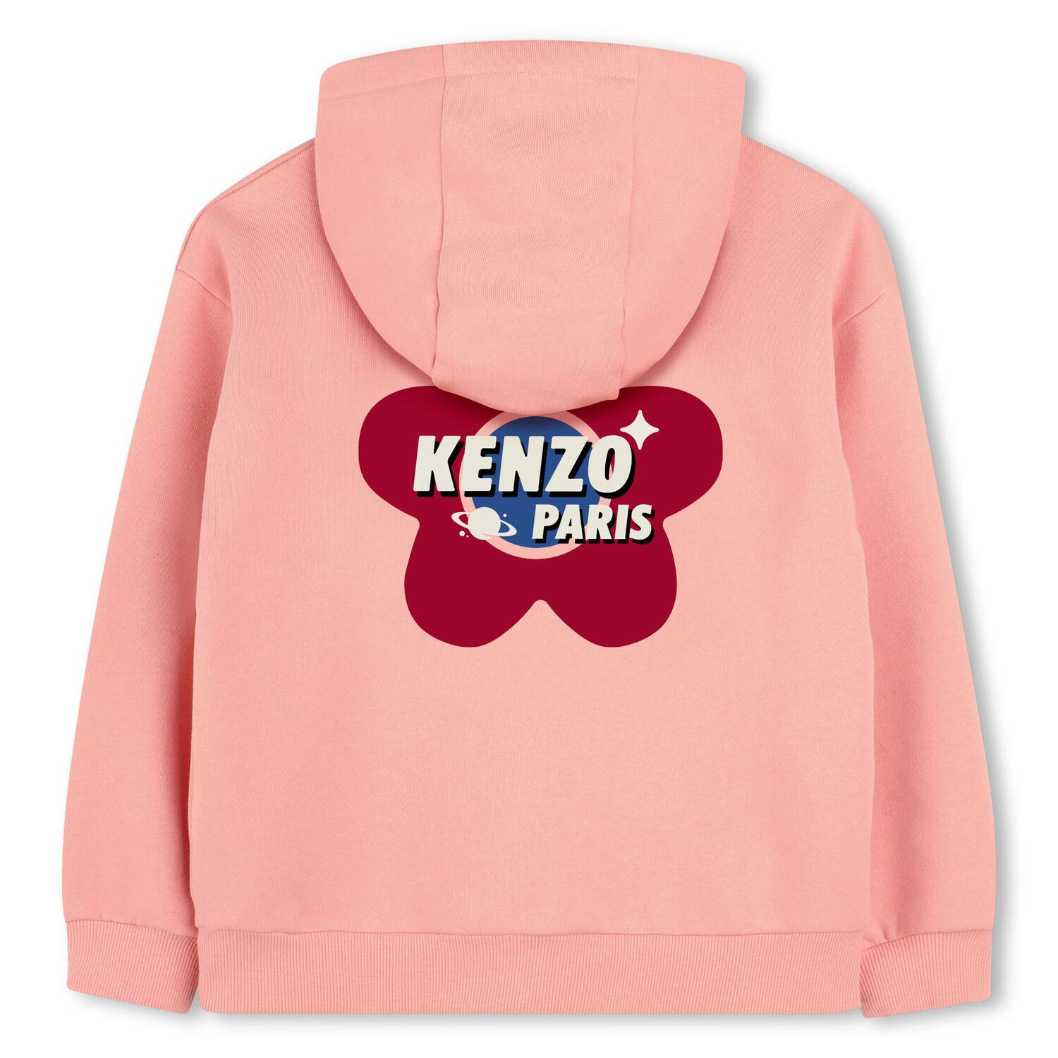 Girls Pink Logo Hooded Zip Up Top, 1, hi-res