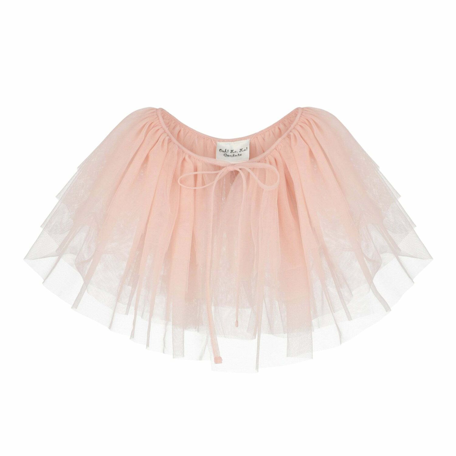 Girls Pink Tulle Cape, 1, hi-res