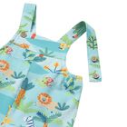 Baby Boys White & Blue Dungaree & Hat Set, 2, hi-res