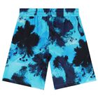 Boys Blue Logo Swim Shorts, 1, hi-res