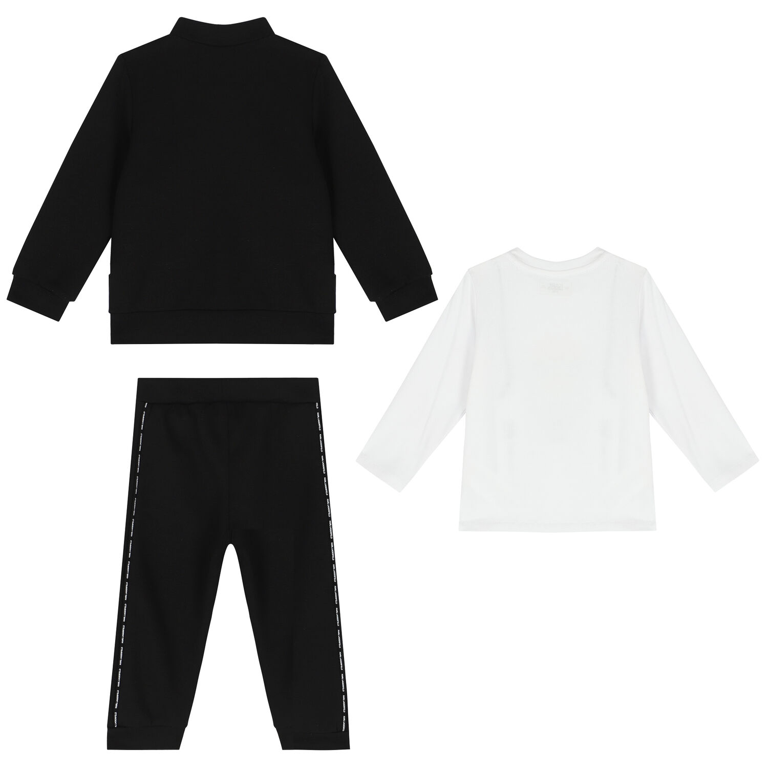 Younger Boys Black & White Logo 3-Piece Tracksuit, 1, hi-res image number null