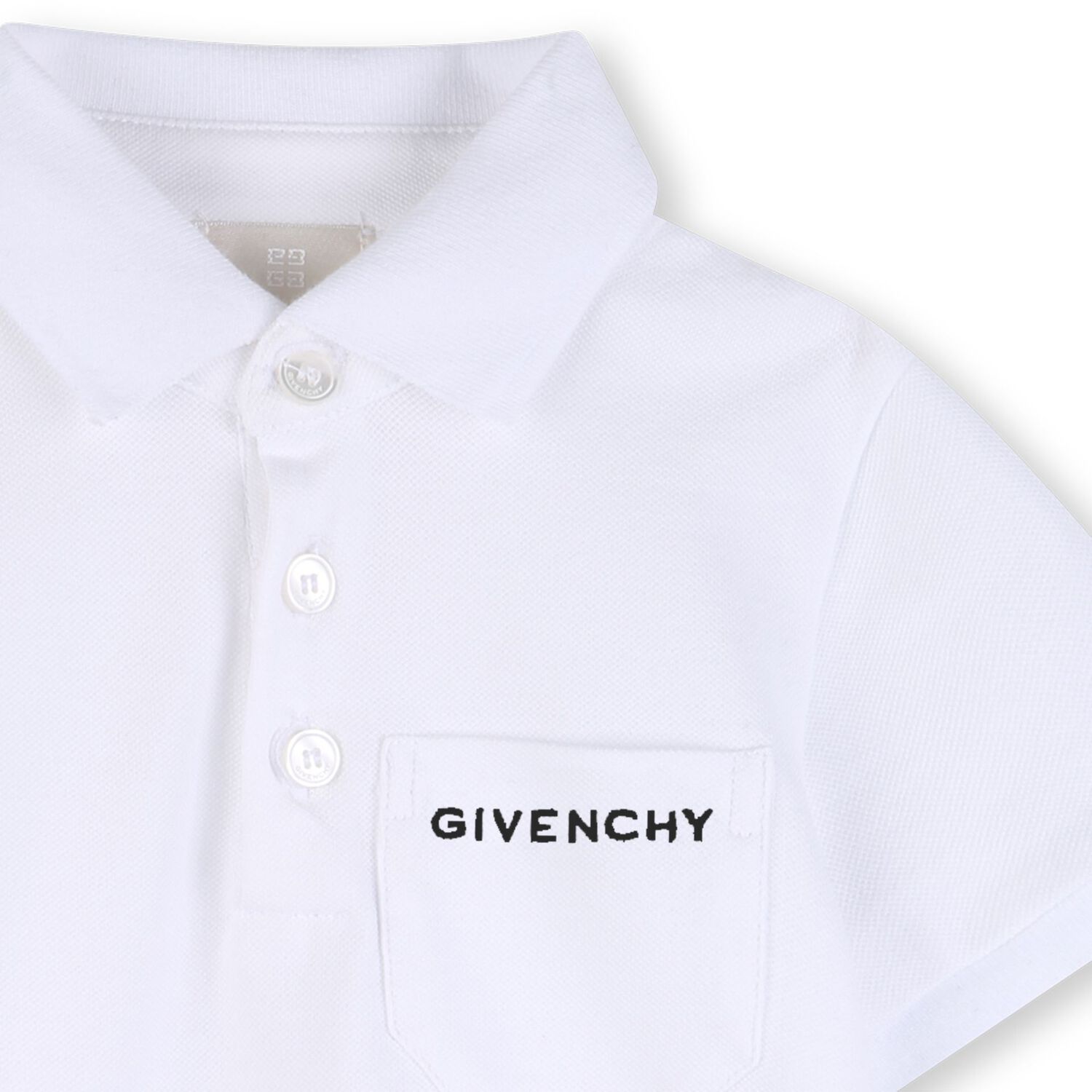 Younger Boys White logo Polo Shirt, 1, hi-res