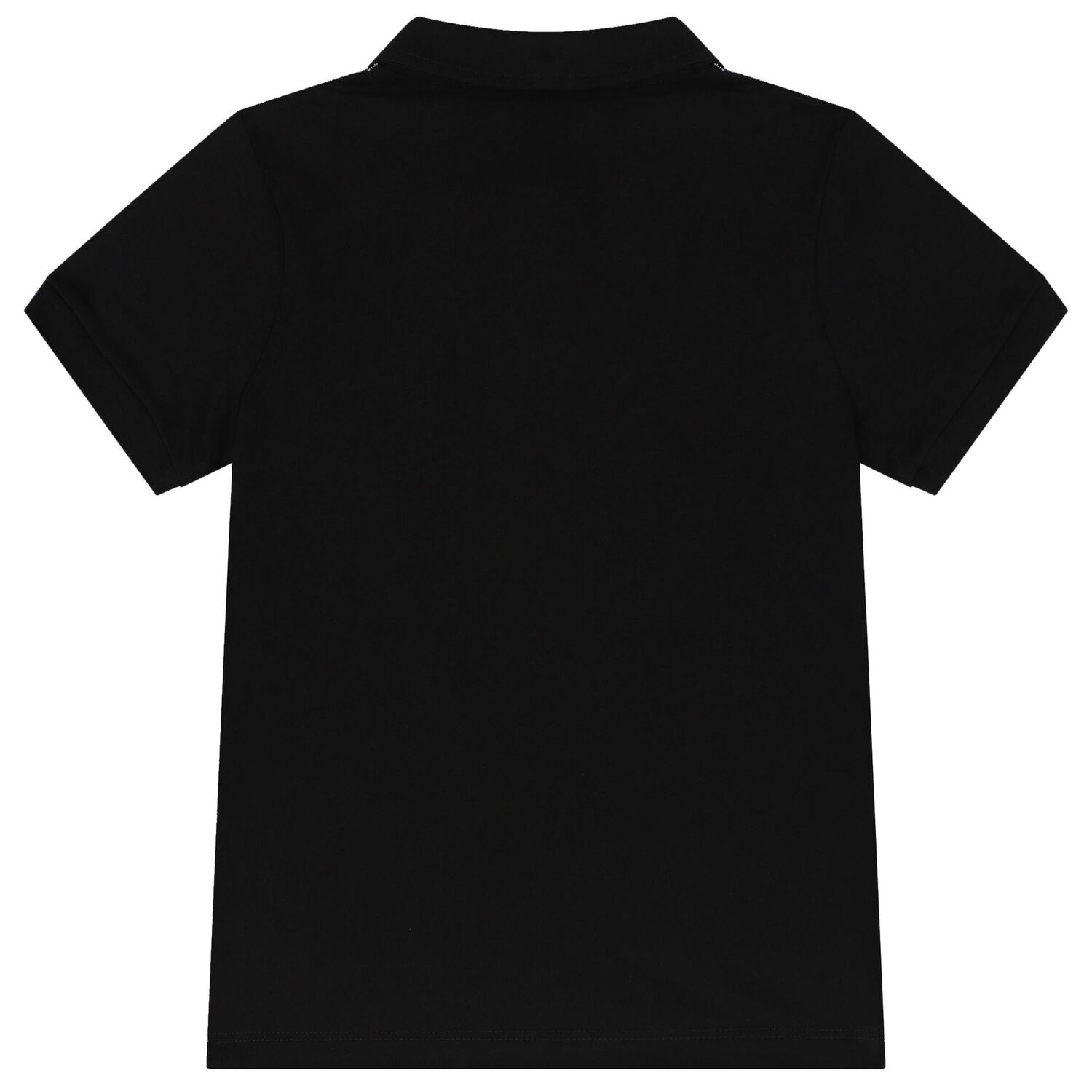 تيشيرت بولو أولاد بالشعار باللون الأسود, 2, hi-res