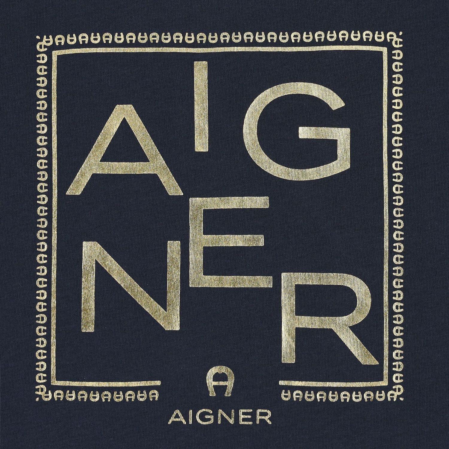 تيشيرت أولاد بالشعار باللون الكحلي والذهبي, 2, hi-res image number null