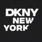 تي شيرت بنات بالشعار باللون الأسود, 1, hi-res